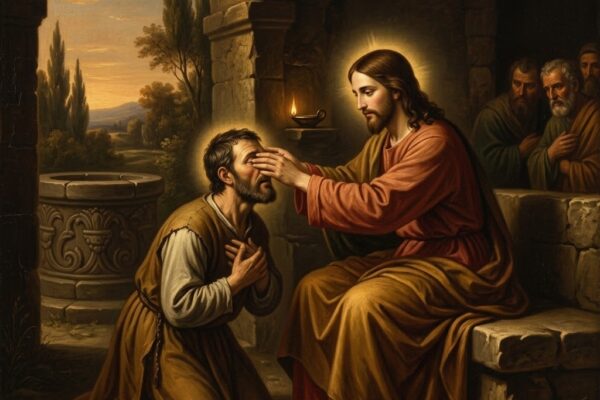 Jezus uzdrawiający niewidomego od urodzenia
