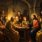 Jezus rozmawiający z uczniami