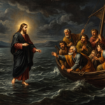 Jezus idzie po jeziorze